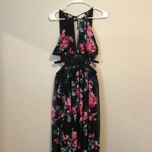Express Floral Strappy Maxi Dress